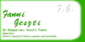 fanni geszti business card